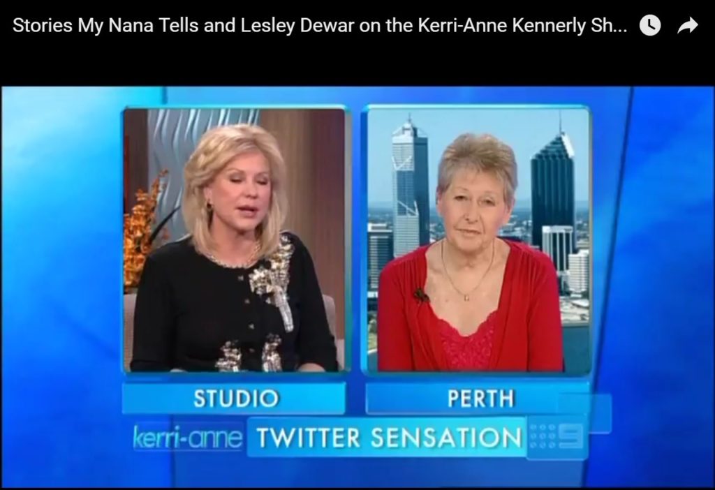 Before Stories My Nana Tells was launched, Lesley Dewar was on the Kerri-Ann Kennerly Show. That was an event!
